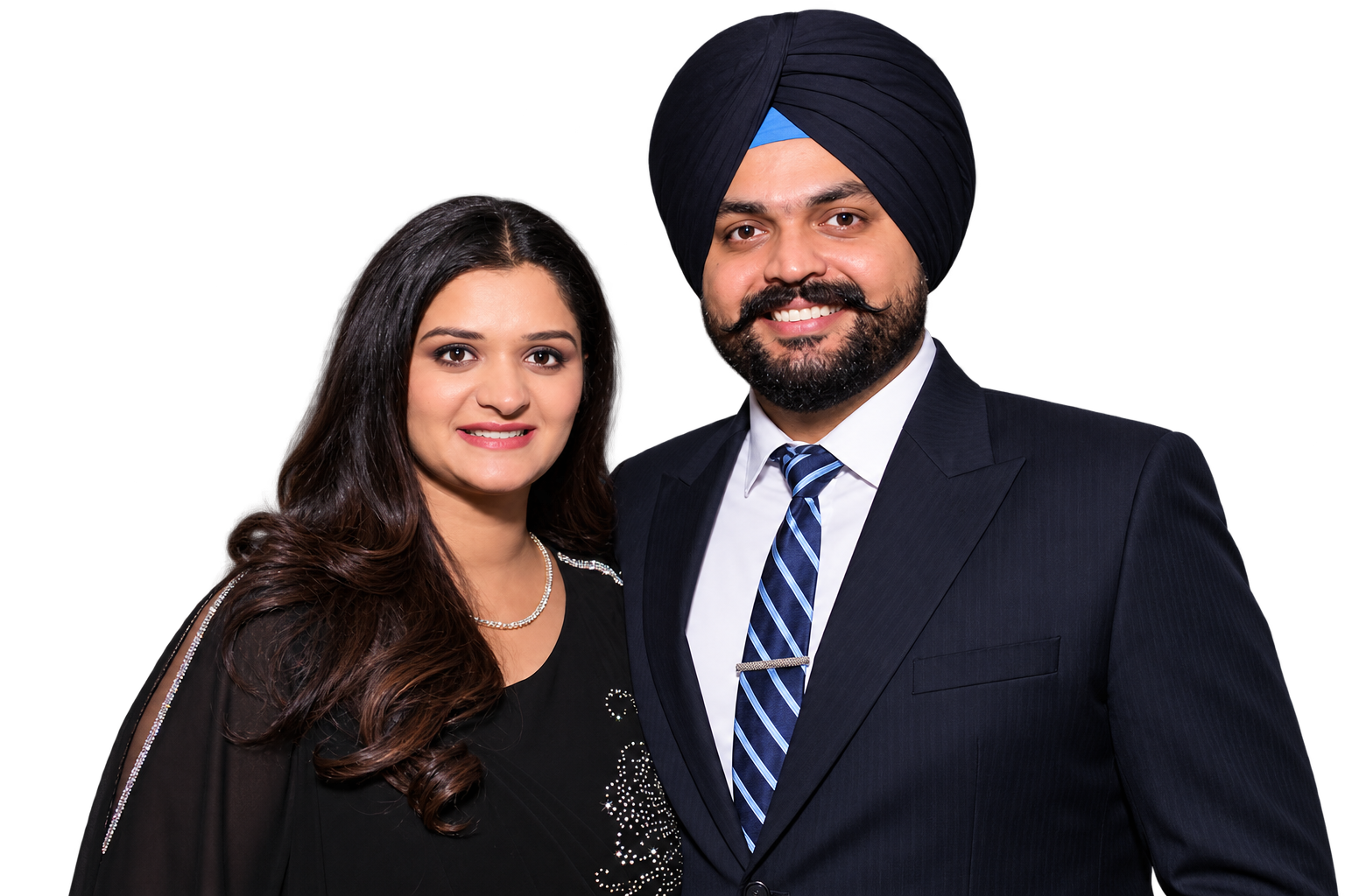Prabhjap Singh Sandhu with his wife